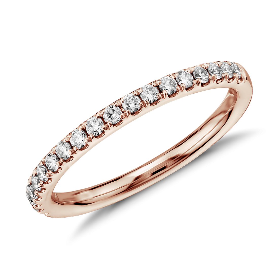 Riviera Pavé Diamond Ring in 14k Rose Gold (.23 ct. tw.)