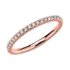 Riviera Pavé Diamond Ring in 14k Rose Gold (1/6 ct. tw.)