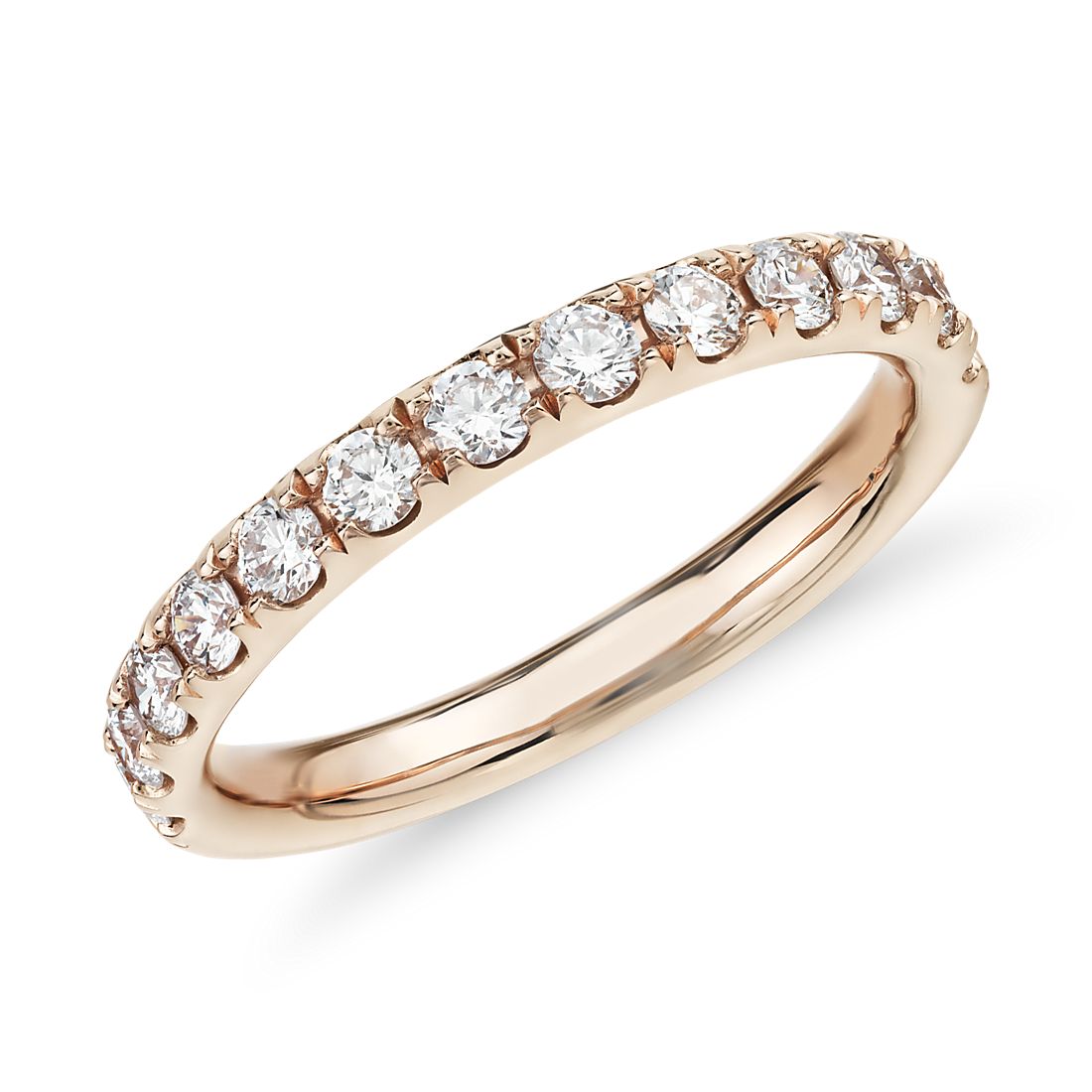 Riviera Pavé Diamond Ring in 14k Rose Gold (0.50 ct. tw.)