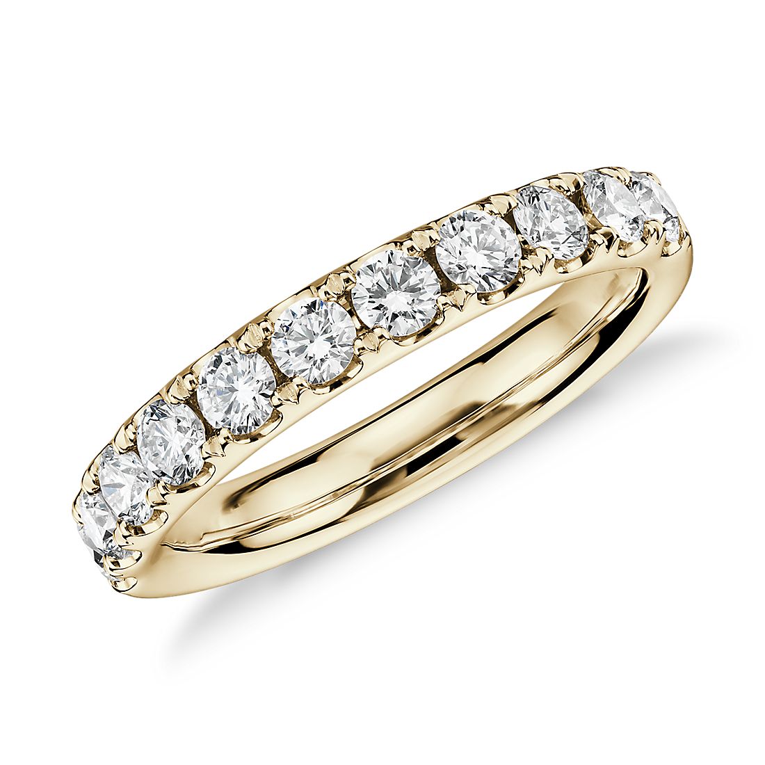Riviera Pavé Diamond Ring in 18k Yellow Gold (3/4 ct. tw.)