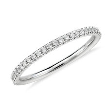 Riviera Petite Micropavé Diamond Eternity Ring in Platinum (0.22 ct. tw)