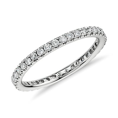 Riviera Pavé Diamond Eternity Ring in 14k White Gold (1/2 ct. tw.)