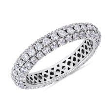 Rollover Pavé Diamond Eternity Ring in 14k White Gold (2 ct. tw.)