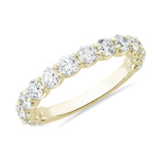 Bague d’anniversaire ornée aux trois-quarts de diamants Selene en or jaune 14 carats(1,45 carats, poids total)