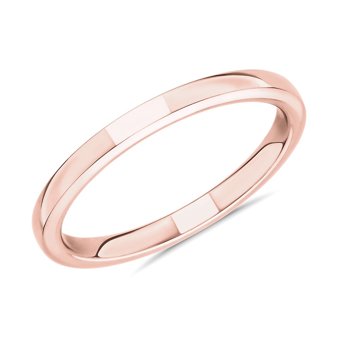 Skyline Comfort Fit Wedding Ring in 14k Rose Gold (2 mm)