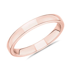 NEW Skyline Comfort Fit Wedding Ring in 14k Rose Gold (3mm)