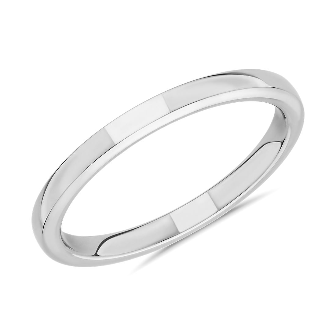 Skyline Comfort Fit Wedding Ring in 14k White Gold (2 mm)