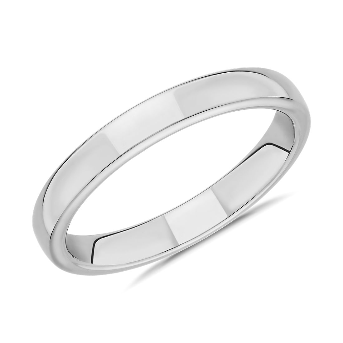 Skyline Comfort Fit Wedding Ring in 14k White Gold (3 mm)