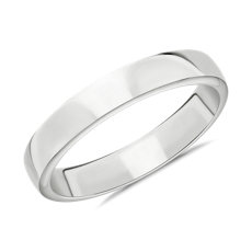 鉑金線條內圈卜身設計結婚戒指（4 毫米）