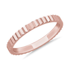 NEW Stackable Vertical Mirrors Ring in 18k Rose Gold (2 mm)
