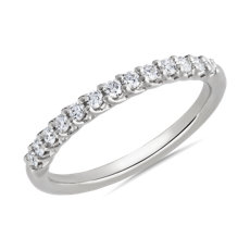 NUEVO. Anillo de aniversario de diamantes con tejido Tessere  , en oro blanco de 14 k (0,24 qt. total)