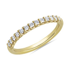 NUEVO. Anillo de aniversario de diamantes con tejido Tessere  , en oro amarillo de 14 k (0,24 qt. total)