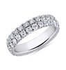 Two-Row French Pave Diamond Eternity Band in 14k White Gold (1.82 ct. tw.)