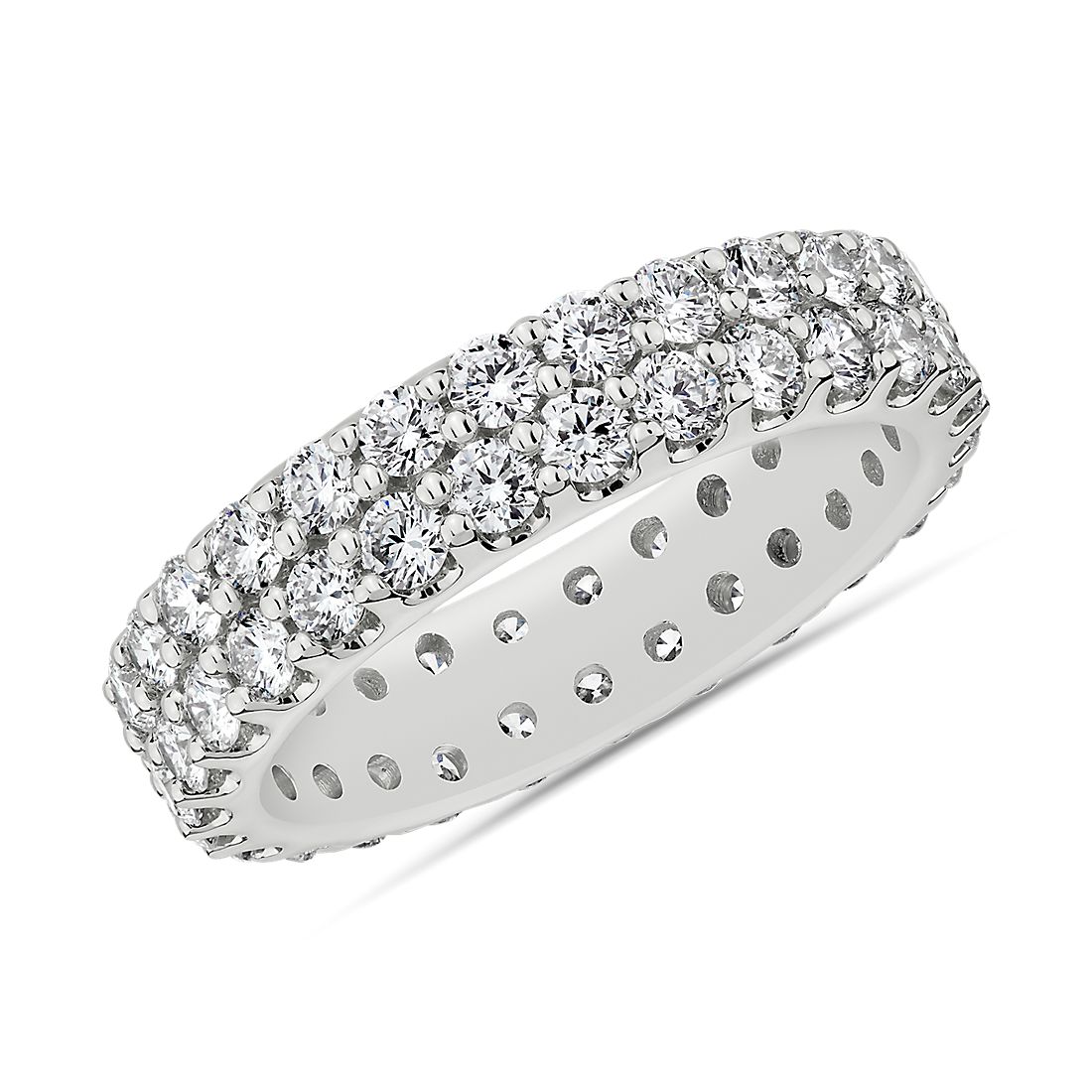 Two Row Pavé Eternity Band in 14k White Gold (2 ct. tw.)