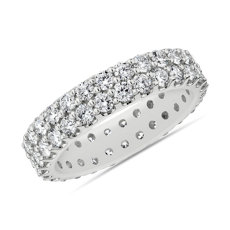 Two Row Pavé Eternity Band in 14k White Gold (2 ct. tw.)
