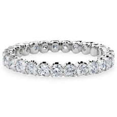 NEW V-Claw Pavé Diamond Eternity Ring in 14k White Gold (0.82 ct. tw.)