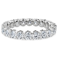 NEW V-Claw Pavé Diamond Eternity Ring in 14k White Gold (1.79 ct. tw.)