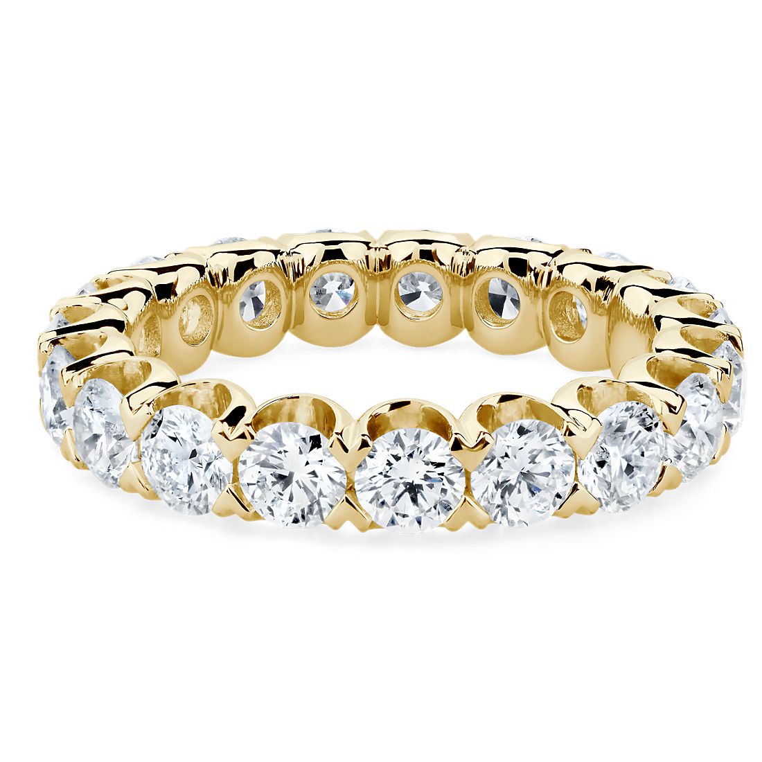 V-Claw Pavé Diamond Eternity Ring in 14k Yellow Gold (2.67 ct. tw.)