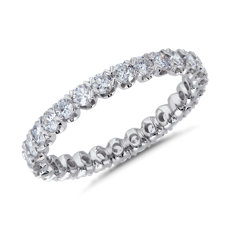 V-Claw Pavé Diamond Eternity Ring in Platinum (0.86 ct. tw.)
