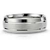 Double Inlay Comfort Fit Wedding Ring in 14k White Gold (7mm)