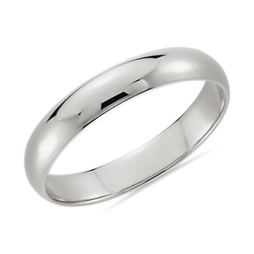 Classic Wedding Ring in 14k White Gold (4mm) | Blue Nile