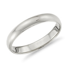 18k 白金经典结婚戒指（3 毫米）