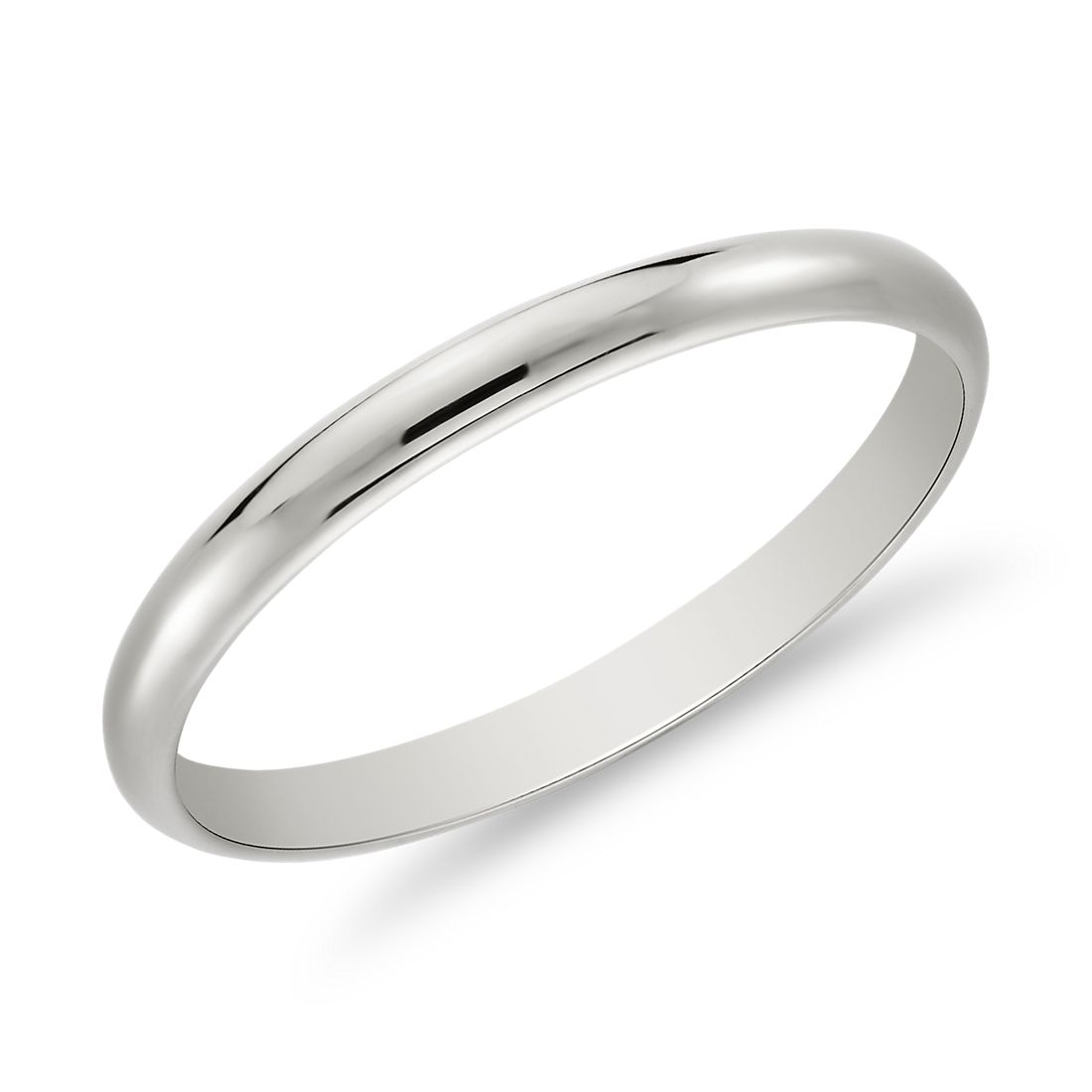 Classic Wedding Ring in 18k White Gold (2 mm)