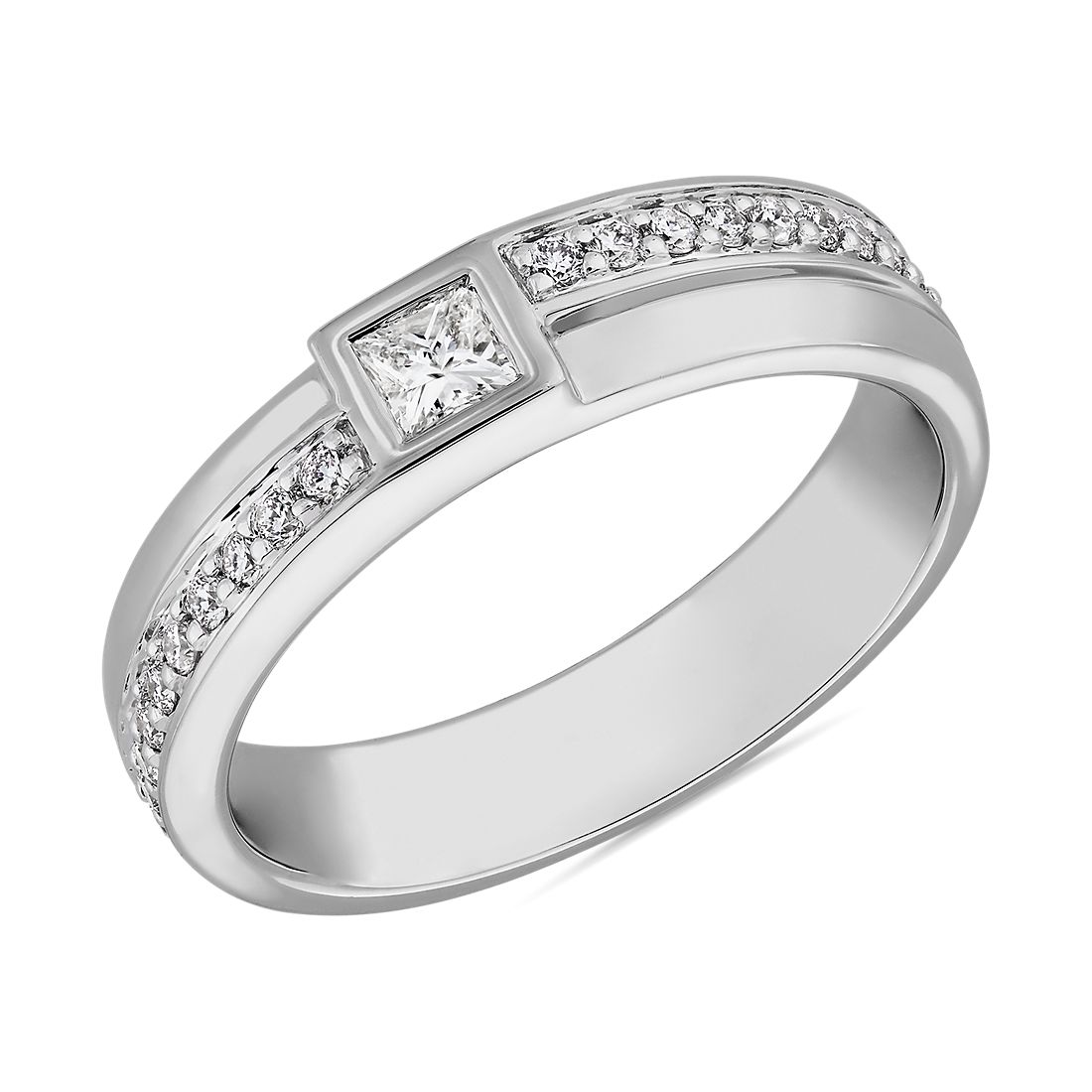 ZAC ZAC POSEN Bezel Set Princess Cut Diamond Ring in 14k White Gold (4 mm, 1/3 ct. tw.)
