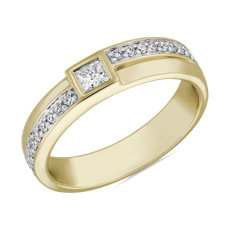 ZAC ZAC POSEN Bezel Set Princess Shape Diamond Ring in 14k Yellow Gold (4 mm, 1/3 ct. tw.)