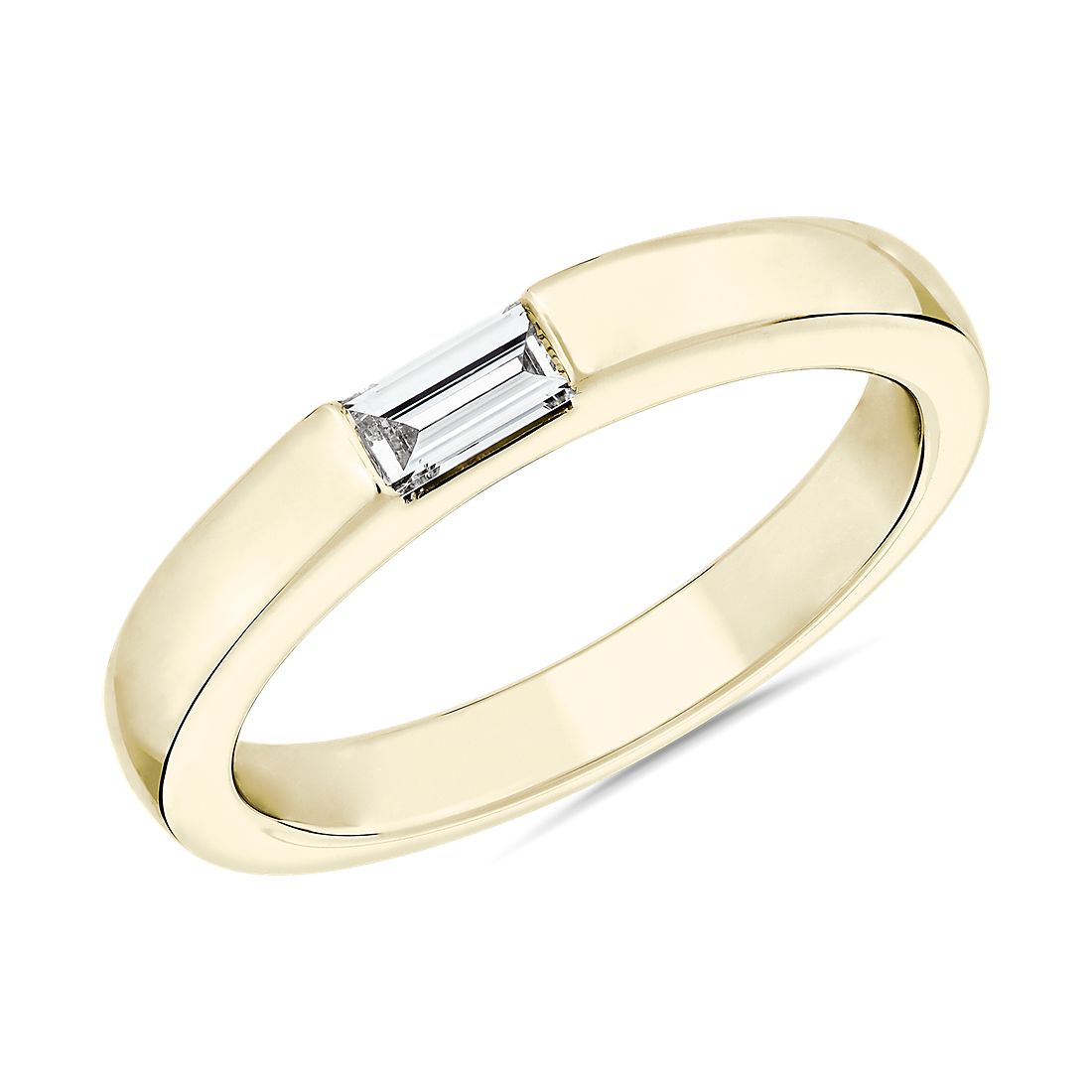ZAC ZAC POSEN East West Single Baguette Diamond Ring in 14k Yellow Gold (2.6 mm, 1/6 ct. tw.)