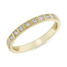 ZAC ZAC POSEN Princess Cut Modern Milgrain Diamond Ring in 14k Yellow Gold