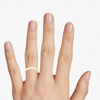 Top view of Ring on a hand