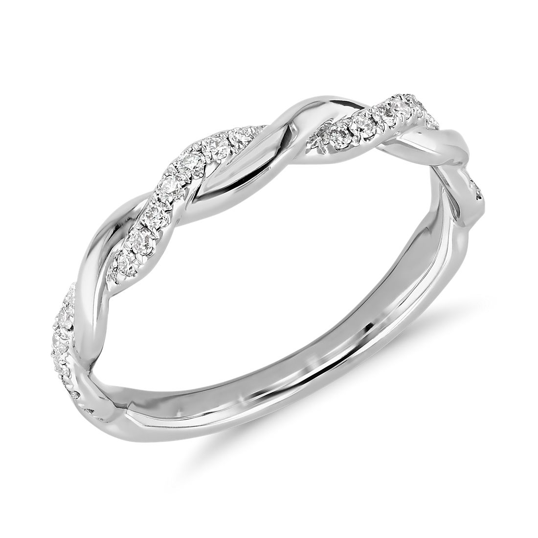 ZAC ZAC POSEN Twisting Diamond Ring in 14k White Gold (2.6 mm, 1/5 ct. tw.)