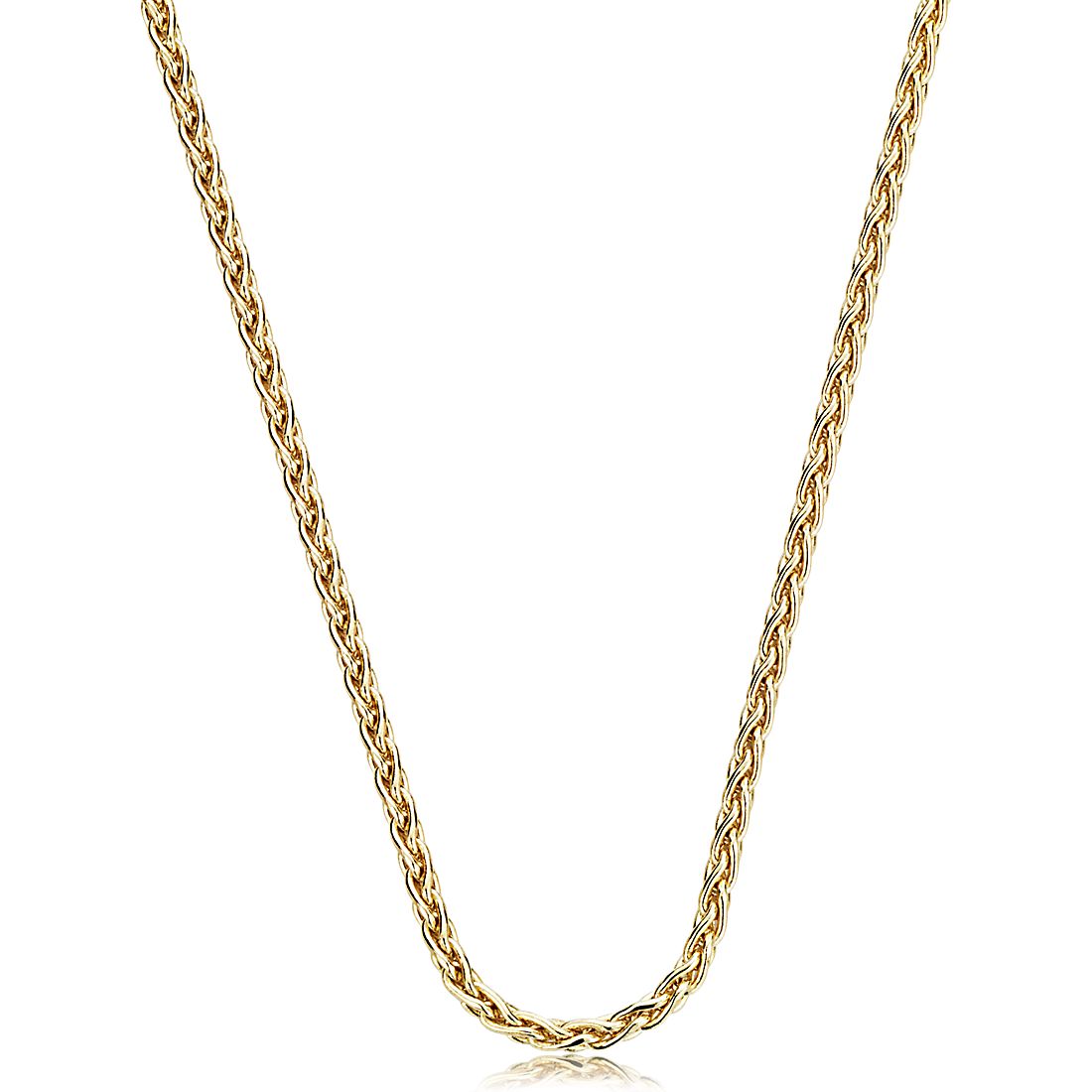 18" Wheat Chain in 14k Yellow Gold (1.2 mm)