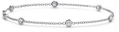 Bezel-Set Diamond Bracelet in 18k White Gold (5/8 ct. tw.) | Blue Nile
