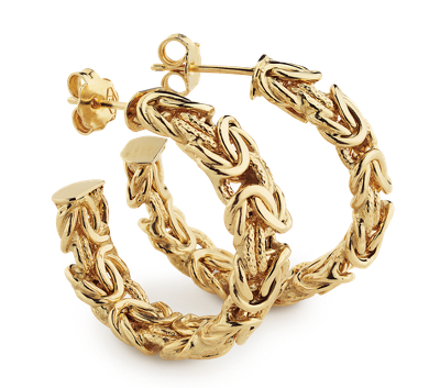 Byzantine Hoop Earrings in 18k Yellow Gold | Blue Nile