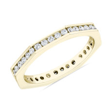 新款 14k 金 ZAC Zac Posen 几何钻石恒久结婚戒指（1/2 克拉总重量）