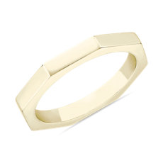 新款 14k 黃金ZAC Zac Posen 樸素幾何結婚戒指