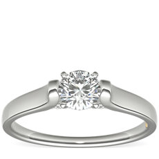 1/2 Carat Ready-to-Ship ZAC Zac Posen Cathedral Solitaire Plus Diamond Engagement Ring in Platinum