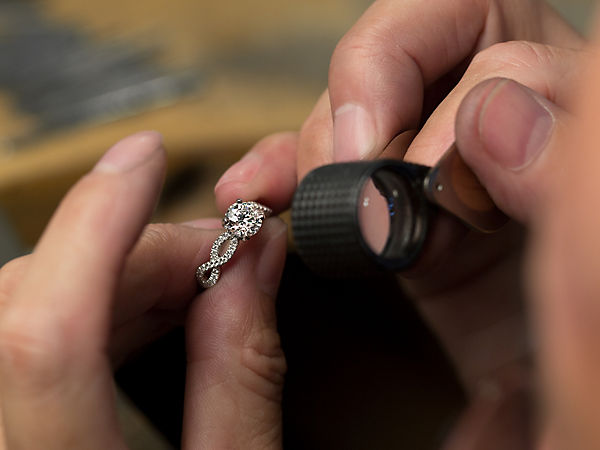 Jeweler Handcrafting An Engagement Ring