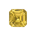 Asscher shape diamond with a intense yellow color