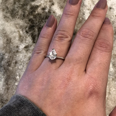 Incredibly Unique Pear Shaped Diamond Engagement Ring [Video] Pear