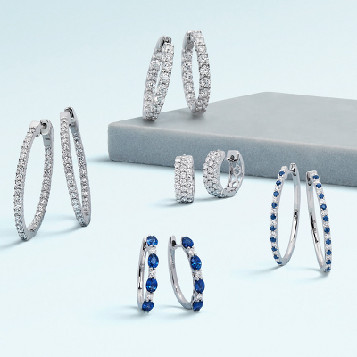 Trending Now: Diamond Hoop Earrings