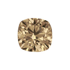 0.34-Carat Light Pinkish Brown Cushion Cut Diamond