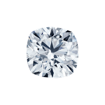 Cushion shape diamond with a faint blue colour