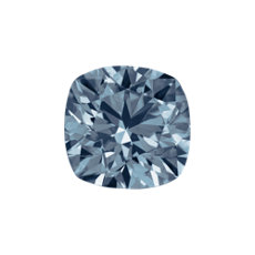 1.31-Carat Vivid Blue Cushion Cut Diamond