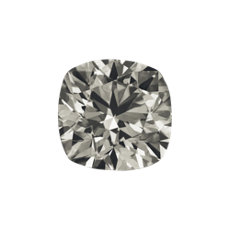 0.40 quilates Gris Diamante de talla cojín: