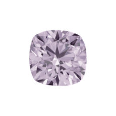 0.51 quilates Violeta rosado claro Diamante de talla cojín: