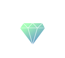 An illustration showing a diamond with multiple colors.