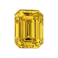 2.55-Carat Vivid Yellow Emerald Cut Diamond